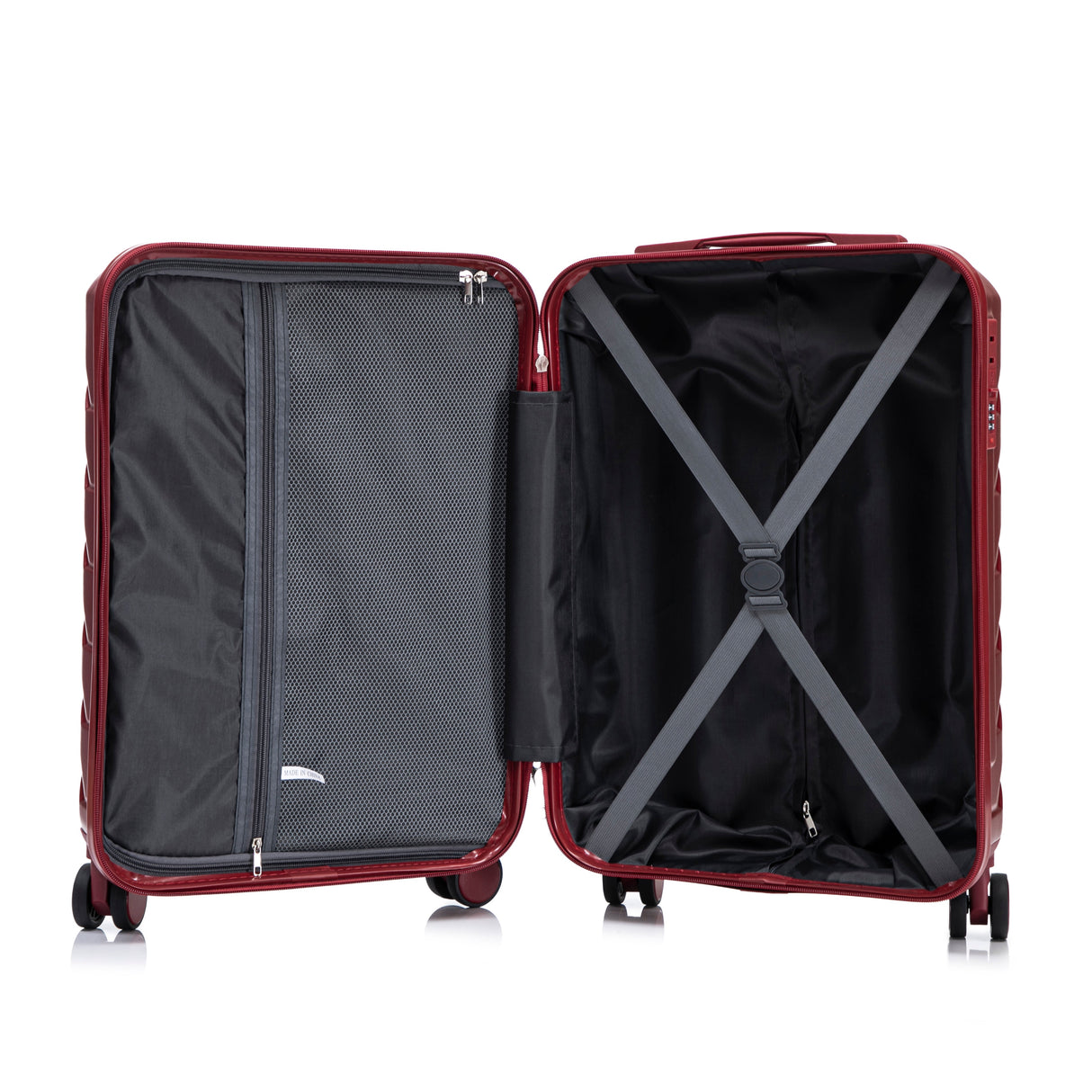 14"/20" 2-Piece ABS Spinner Wheel Luggage Set with Cosmetic Case