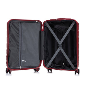 14"/20" 2-Piece ABS Spinner Wheel Luggage Set with Cosmetic Case