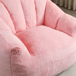 Beanbag Chair, Beanbag Sofa Chair With Armrests Stuffed High Density Foam