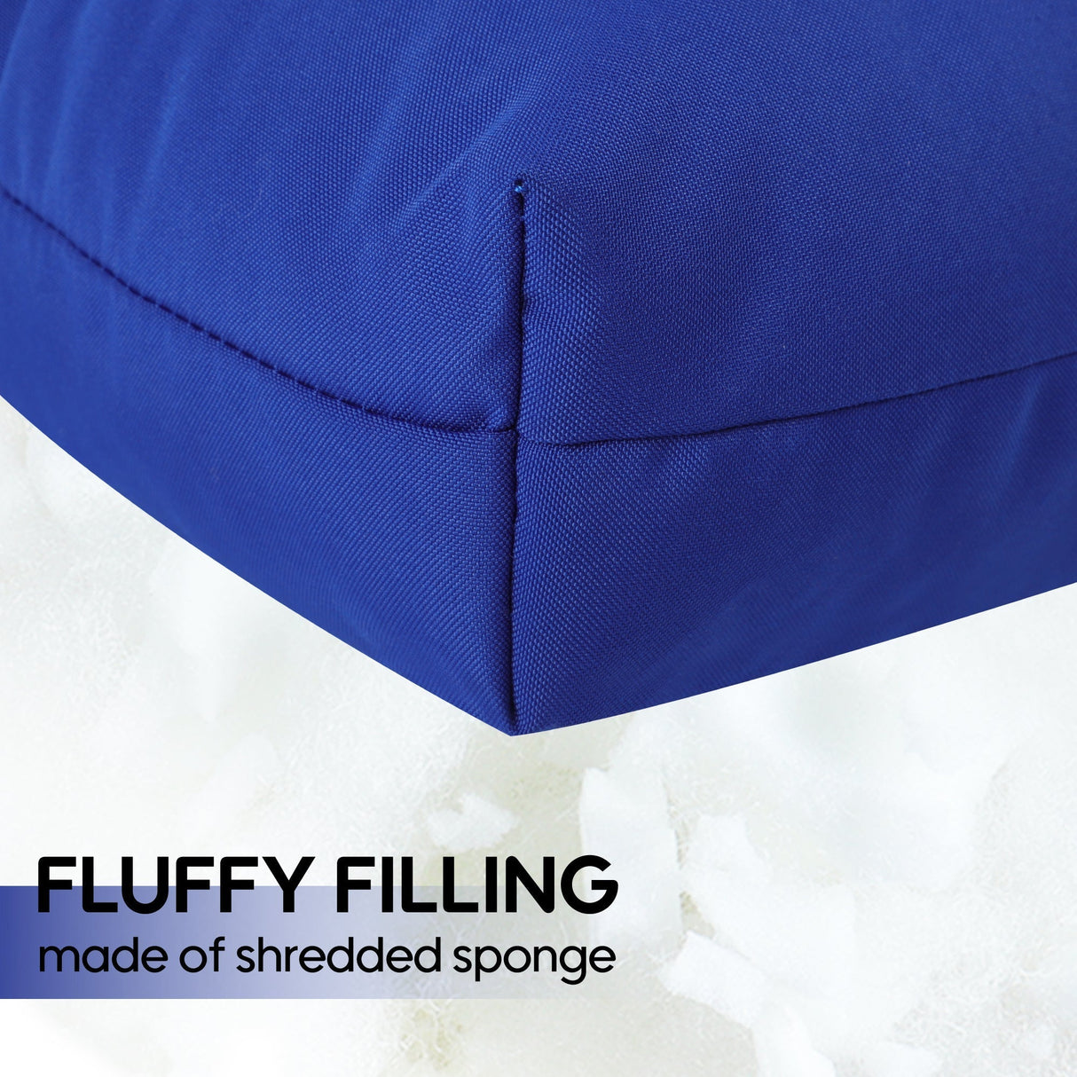 2-Piece High Back Patio Chair Cushion Set, Blue