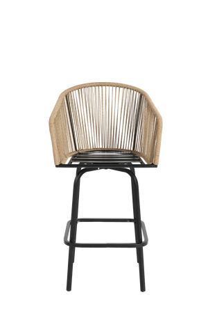 Outdoor Bar Stools Set of 4 with Armrests and Backrest