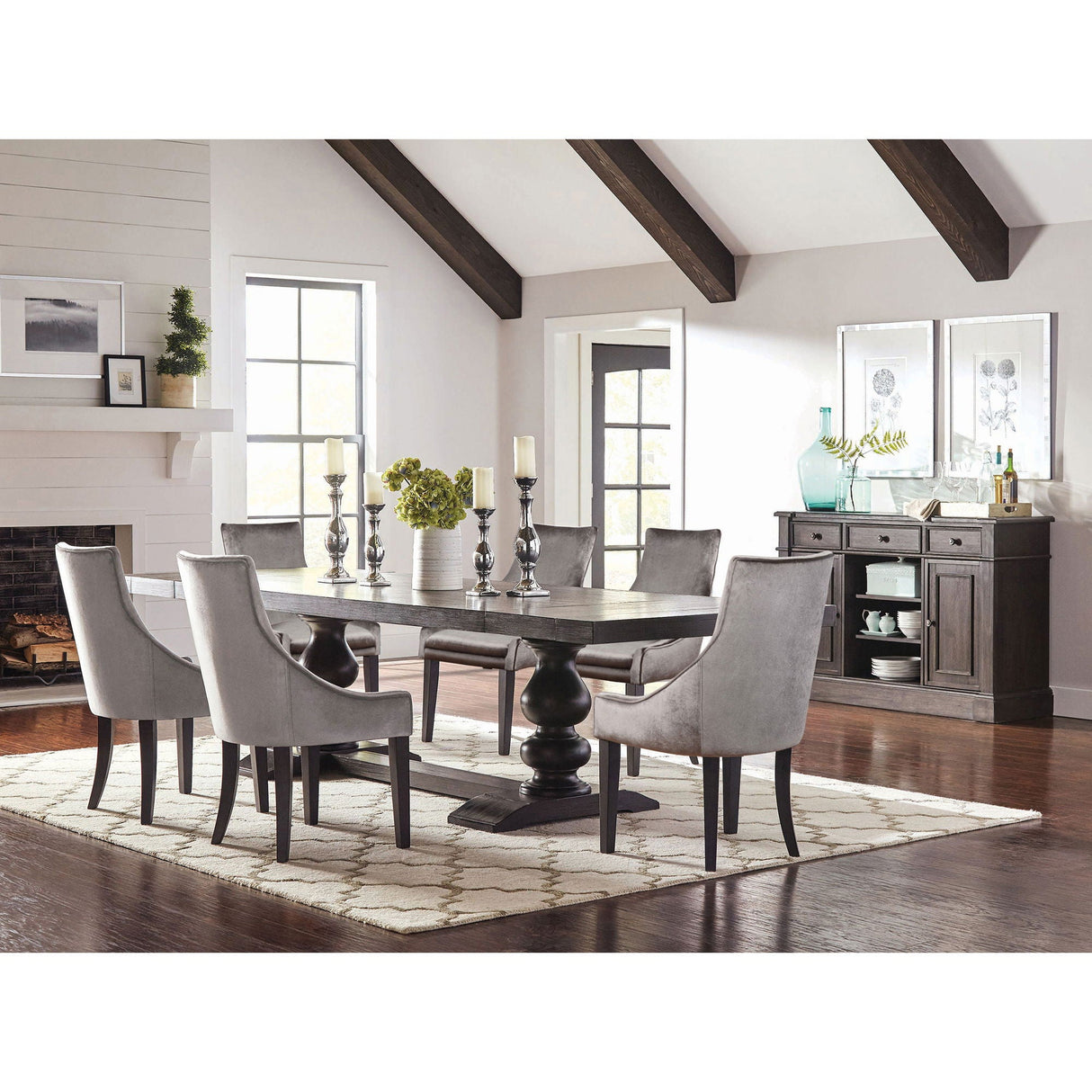Rexford - Upholstered Dining Side Chair (Set of 2) - Gray