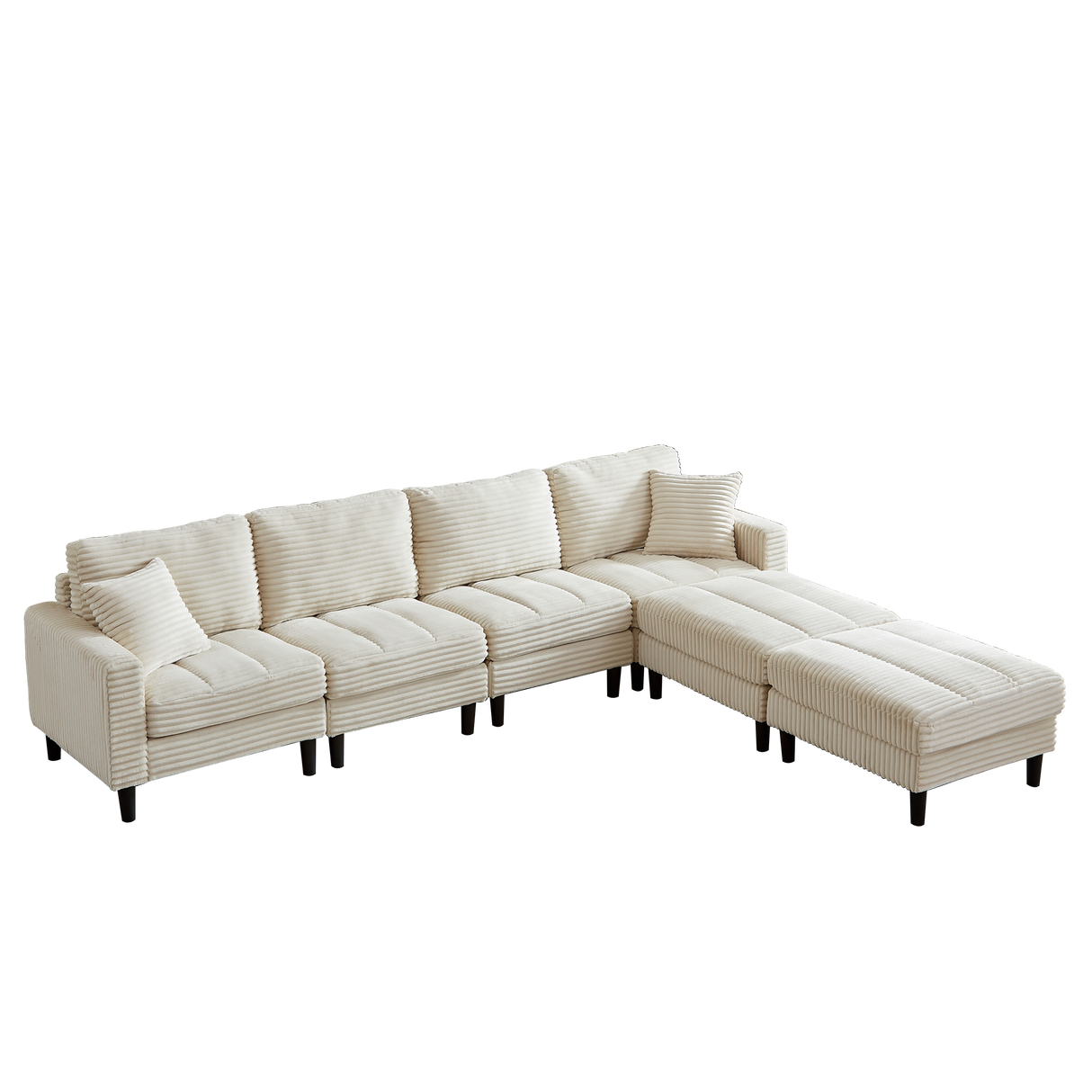 The Beverly Corduroy U-Shaped Sectional Sofa