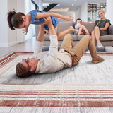 NAAR MARFI Collection Bordered Non-Shedding and Stain Resistant Area Rug