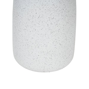 Tess MGO Outdoor Patio Side Table Umbrella Base in White Marble