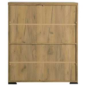 Door Accent Cabinet With Screens - Brown