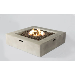 Contemporary Patio Seating Set With Fire Pit