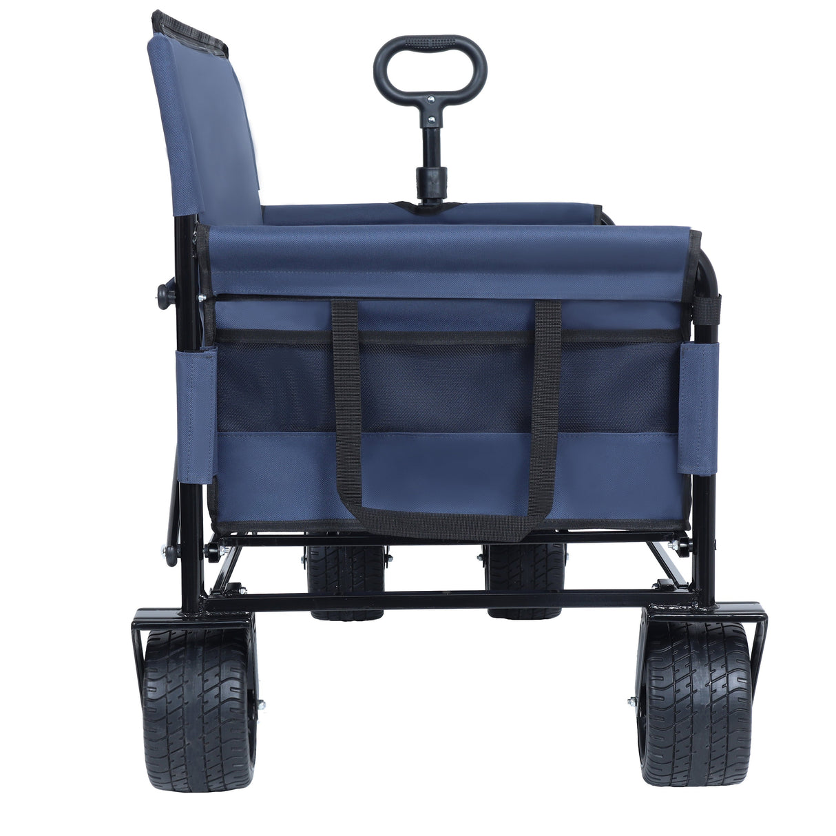 3-in-1 Convertible Folding Wagon Cart with Bench Seat & Storage