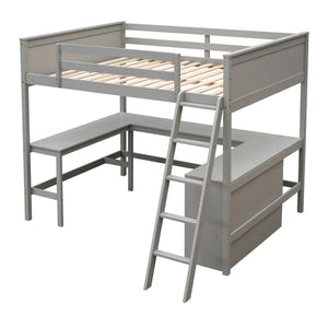 Loft Bed With Shelves With Desk