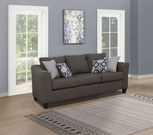 Salizar Upholstered Flared Arm Sofa Charcoal Grey