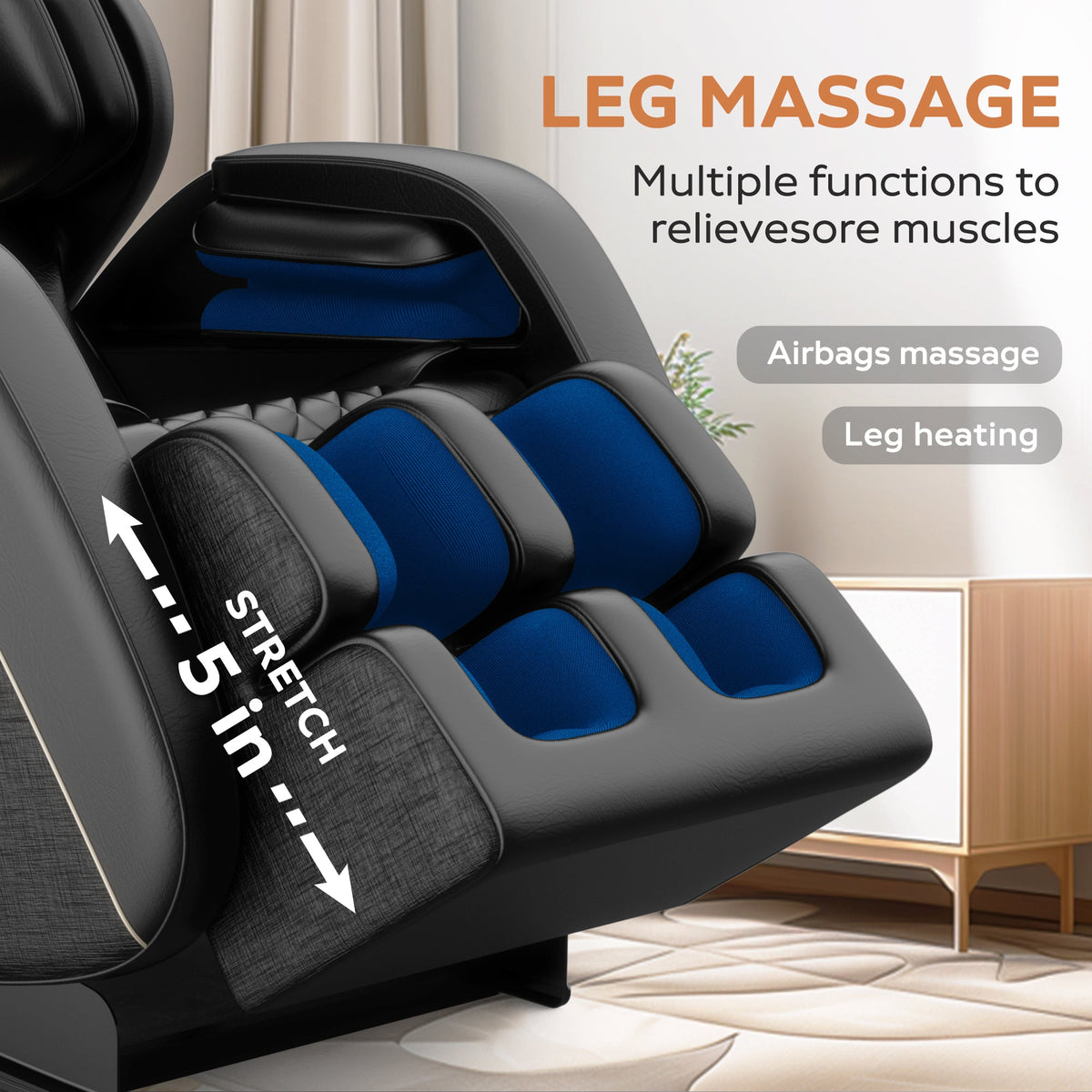 Massage Chair Recliner with Zero Gravity and Full Body Air Pressure