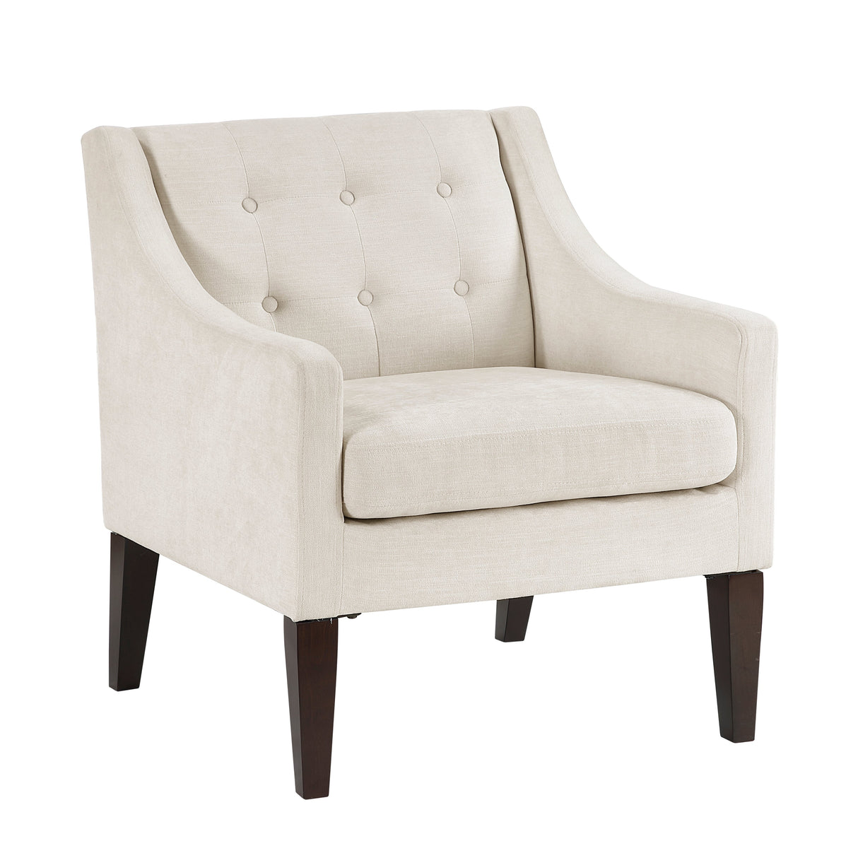 Contemporary Button Tufted Accent Chair