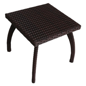 Luminant - Outdoor Side Table With Iron Frame - Brown