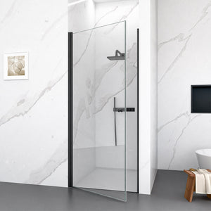 34"W x 72"H Frameless Circular Pivot Shower Door in Matte
