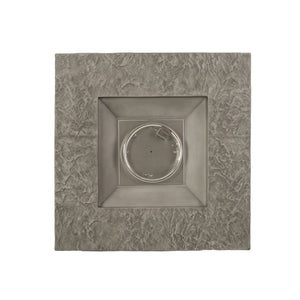 Classic Design Square Fire Pit With Top And 40, 000 Btu Heat Output - Stone Gray