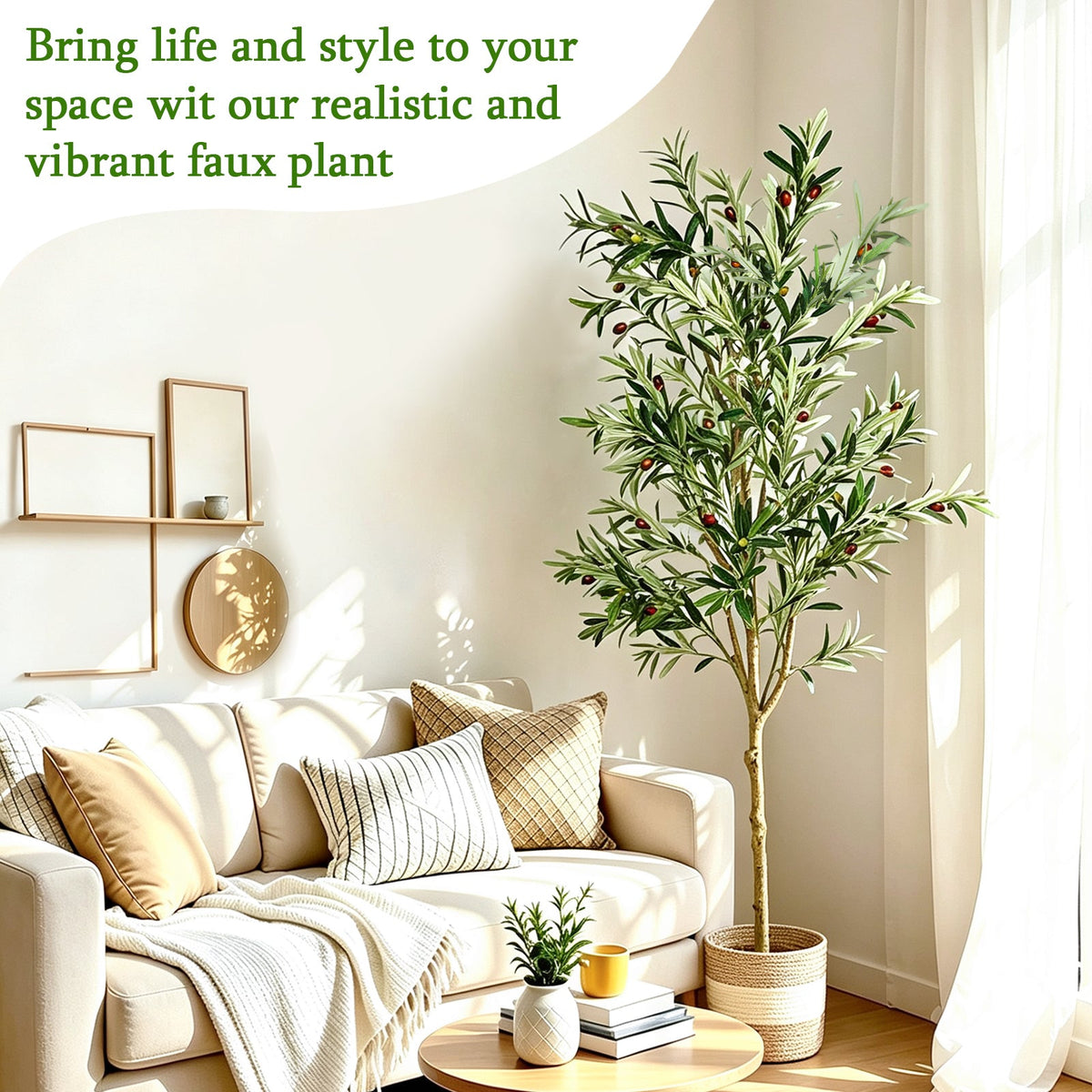 6FT Artificial Olive Tree Indoor Faux Plant