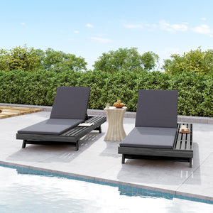 Lounge Chaise Set in Acacia Wood