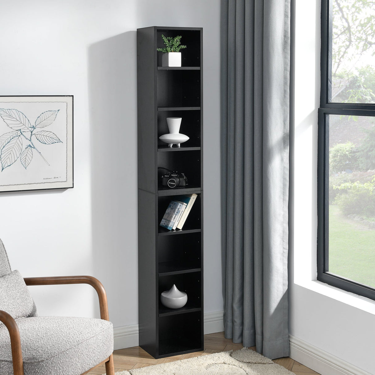 8-Tier Media Tower Rack