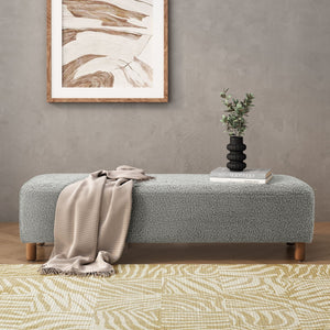 Contemporary Ottoman With Foam Cushion And Durable Upholstery