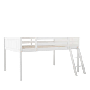 Low Loft Bed With Adjustable Ladder