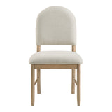 Natural Finish Dining Chairs, Set of 2