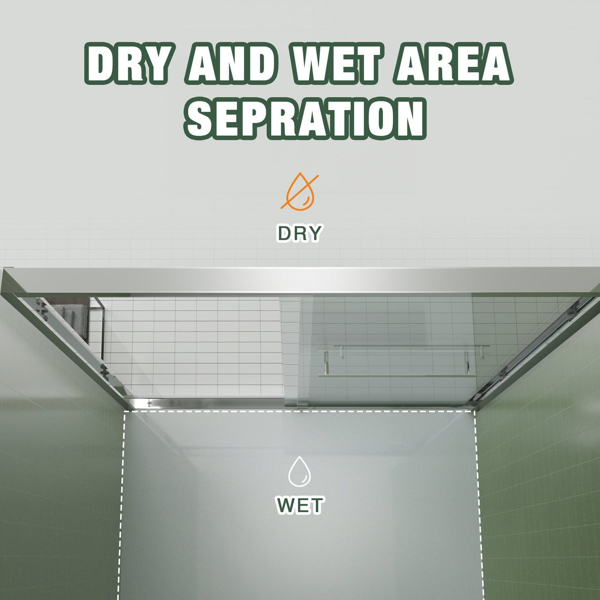 Aluminum Frame Double Sliding Shower Door (56-60"x70")