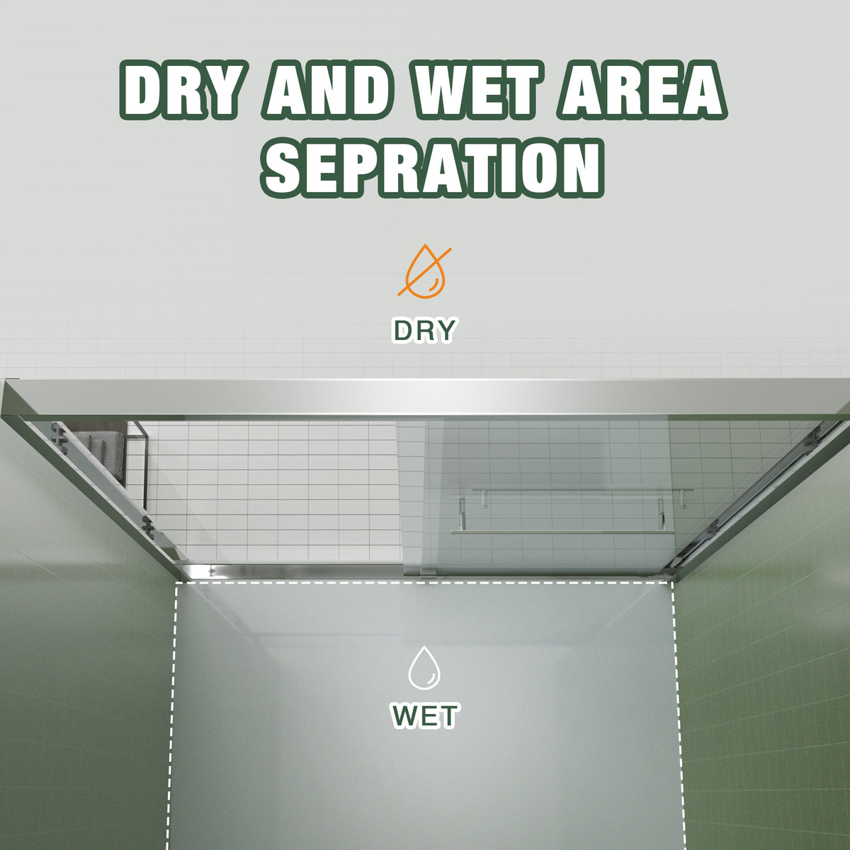Aluminum Frame Double Sliding Shower Door (56-60"x70")