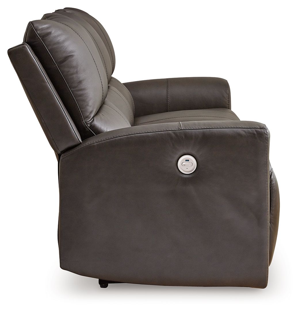 Boxmere - Reclining Power Sofa - Storm