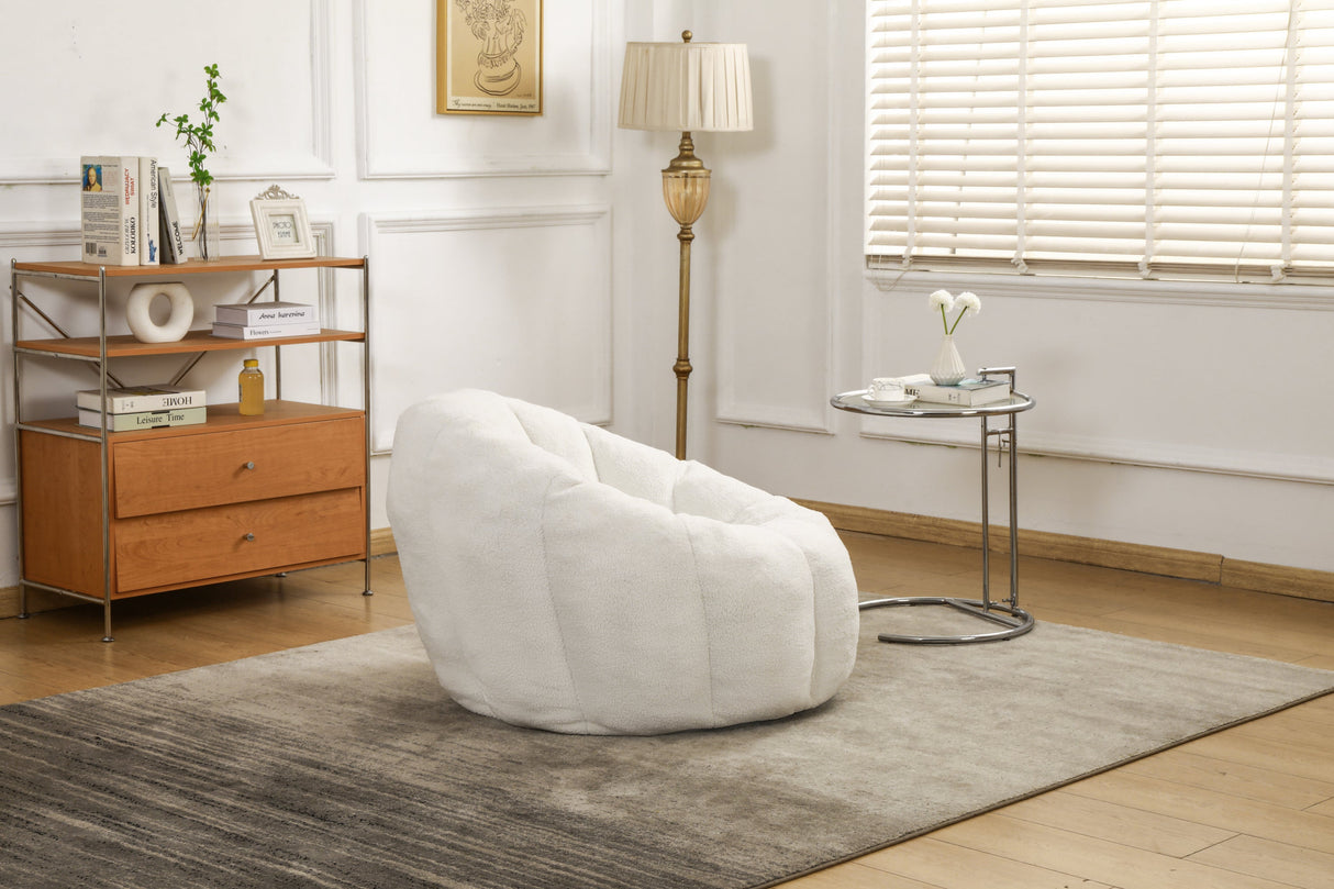 Bean Bag Chair, Bean Bag Sofa Chair with Armrests Stuffed High-Density Foam, Lazy Sofa Comfy Chairs BeanBag Chair for Adults in Living Room,Bedroom Reading