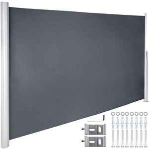 Retractable Side Awning, 71''-118'' Full Aluminum Rust-Proof Outdoor Privacy Screen