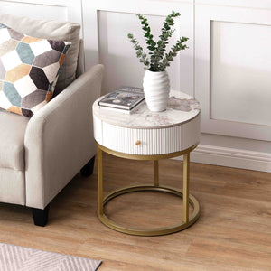 Modern Round Table With Drawers