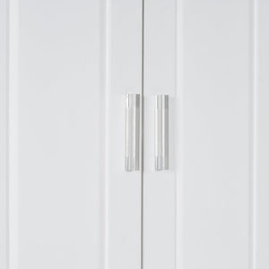 Tall Bathroom Cabinet with Laundry Basket