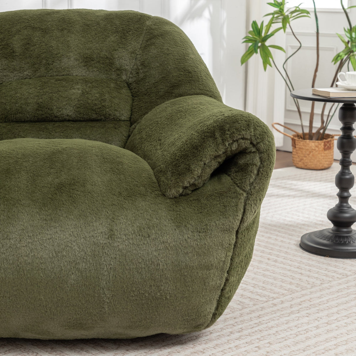 Comfy Faux Fur Bean Bag Chair