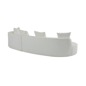 Elegant Curved Sectional Sofa With Full Foam Comfort