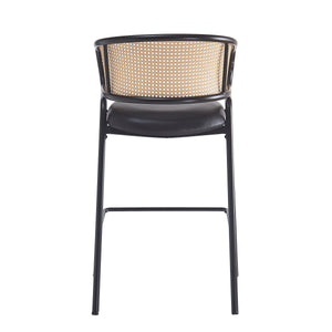 Ethan Indoor Metal Upholstered Barstool Set of 2