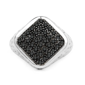 0.54 Carat Genuine Black Diamond .925 Sterling Silver Ring