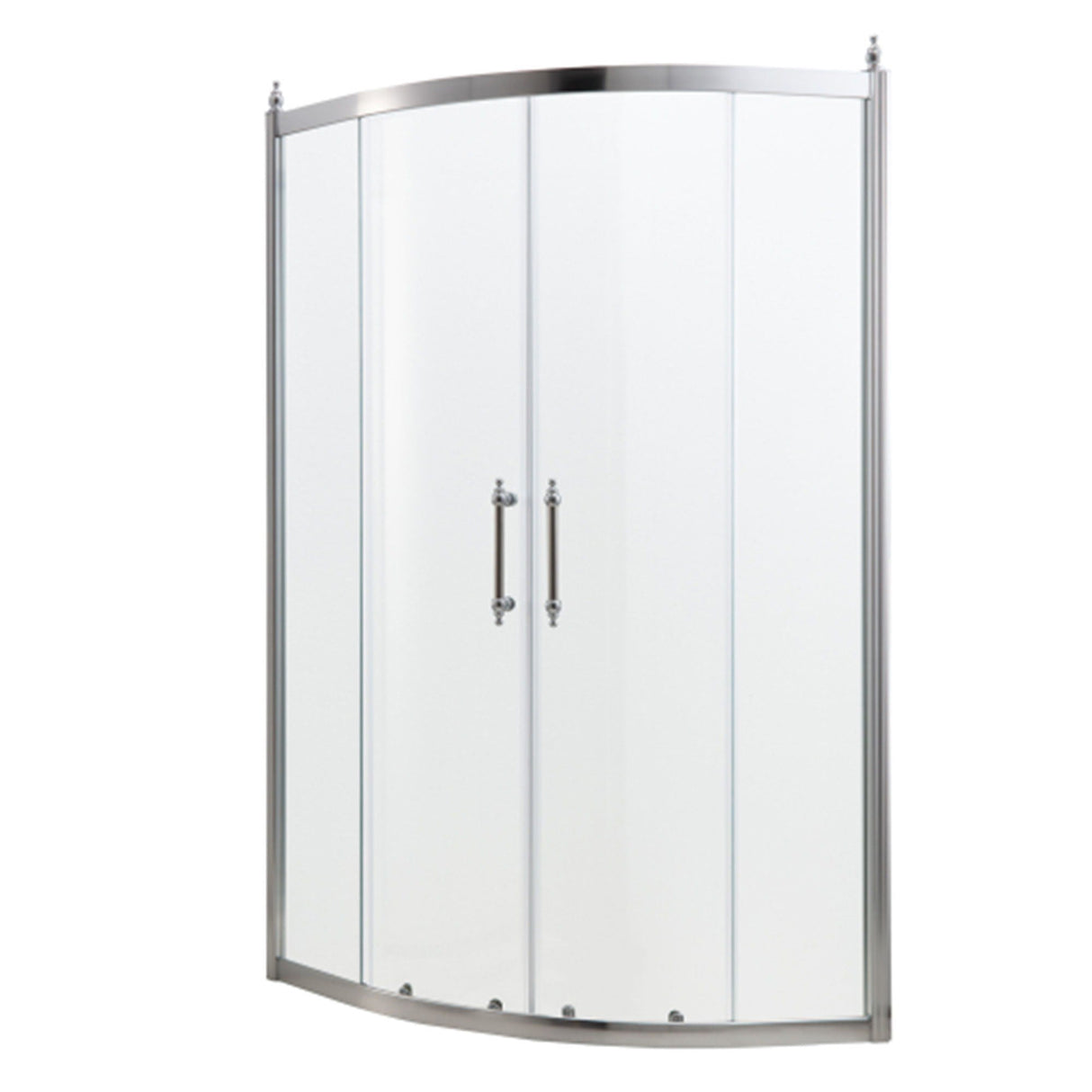 Framed Tub Shower Enclosure with Clear Tempered Glass