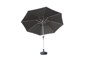 9FT Patio Umbrella, Outdoor Table Umbrella with Push Button Tilt and Crank, UV Protection Waterproof Market Sun Umbrella with 8 Sturdy Ribs for Garden, Deck, Backyard, Pool (Gray)