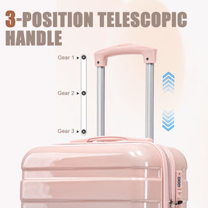 14"/20" 2-Pcs PC Spinner Wheel Carry On Luggage Set