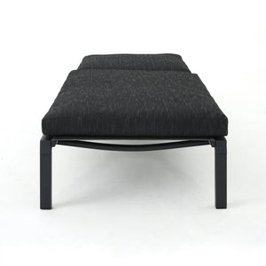 Modern Chaise Lounge With Wate Resistant Fabric Cushions