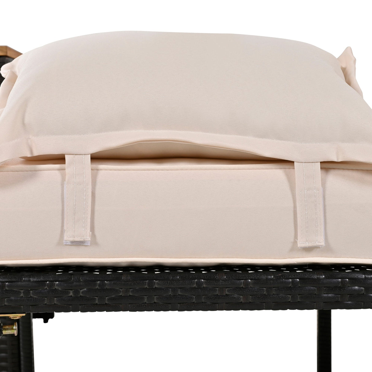 Bethany Two-Person Outdoor Rattan Daybed with Adjustable Canopy and Hidden Storage