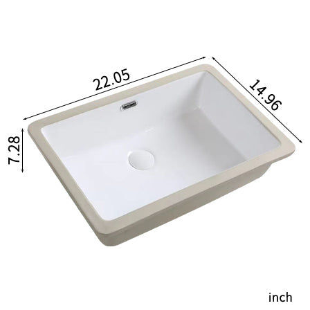 Rectangular Undermount Bathroom Sink