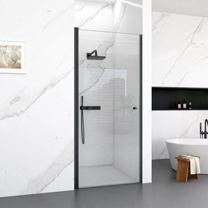 34"W x 72"H Frameless Circular Pivot Shower Door in Matte