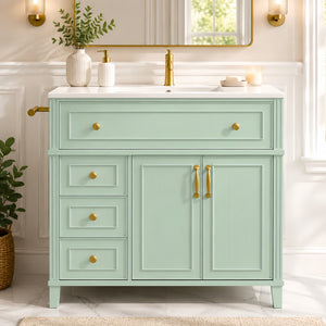 36 Inch Elegant Modern Bathroom Vanity with Sink