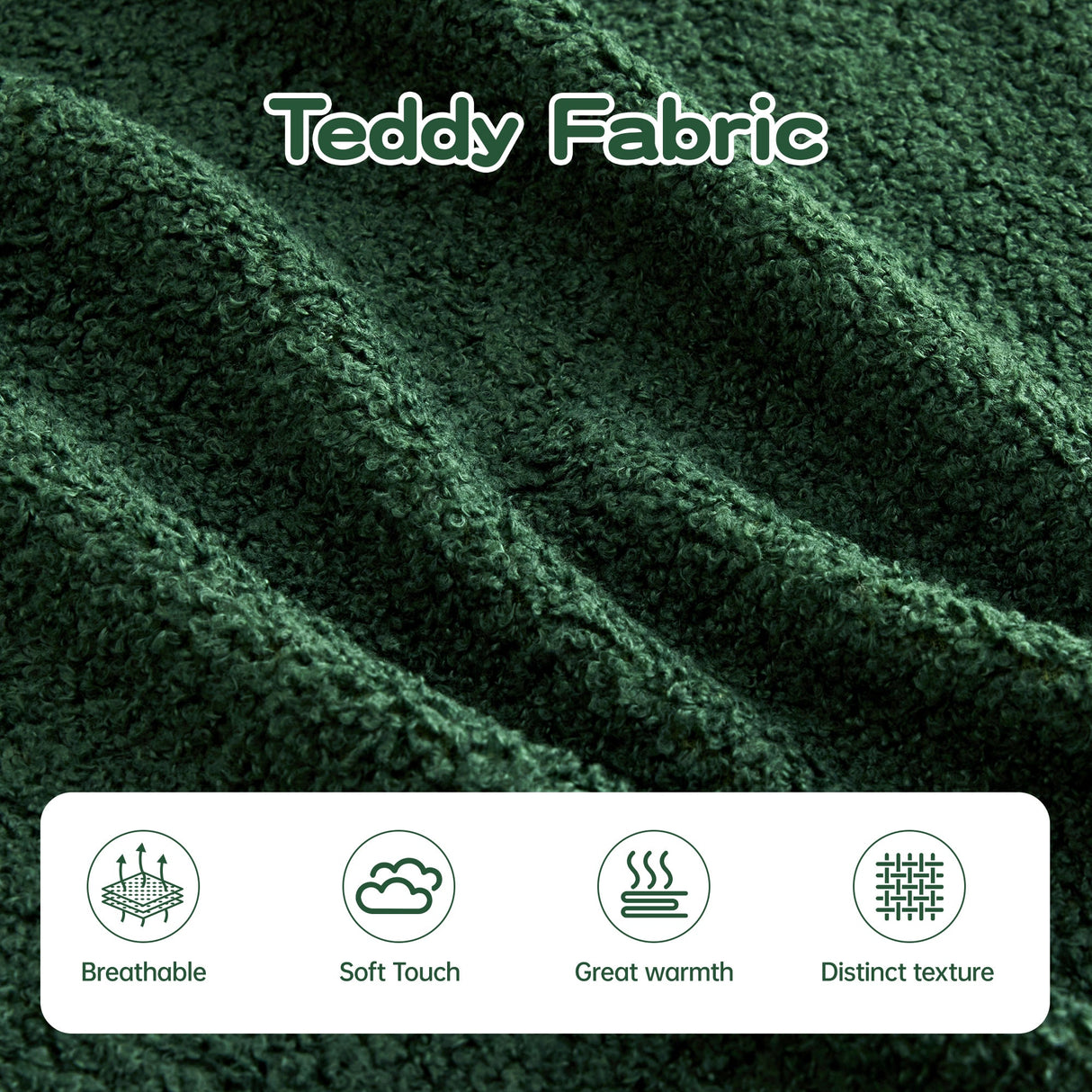 106" Teddy Fabric Boneless Sofa