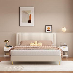Nightstand With 1 Drawer And Open Shelf - White