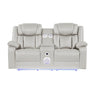 Challenger - LED Power Recliner Loveseat