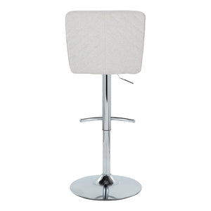 Henry - Contemporary Adjustable Barstool With Swivel & Rounded T Footrest (Set of 2)