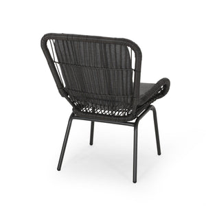 Outdoor Wicker Club Chair With Cushions (Set of 2)