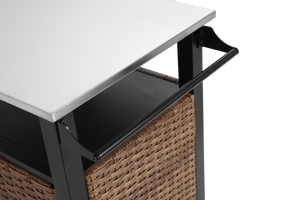 Single Door Outdoor Bar Cart with Stainless Steel Tabletop